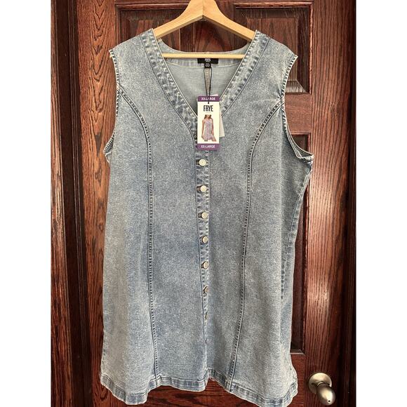Frye Denim Dress Women Size XXL NWT - Western Chic, Costal Cowgirl - Picture 2 of 4